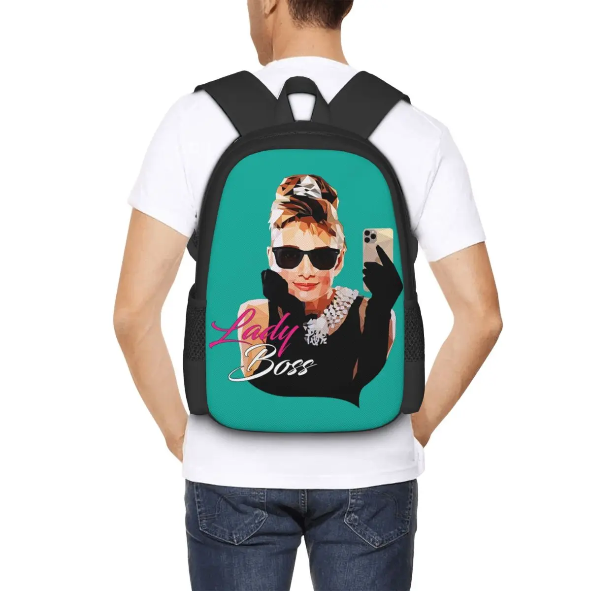 

Рюкзак Hepburn Audrey Hepburn для студентов, школьный рюкзак, походный рюкзак для путешествий, модная сумка для книг, сумки через плечо для мужчин и женщин