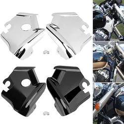 Motorcycle Black Chrome Neck Trim Covers Metal For Yamaha XVS400 Drag Star 96-17 XVS650 Drag Star V-Star 650Custom Classic 97-03