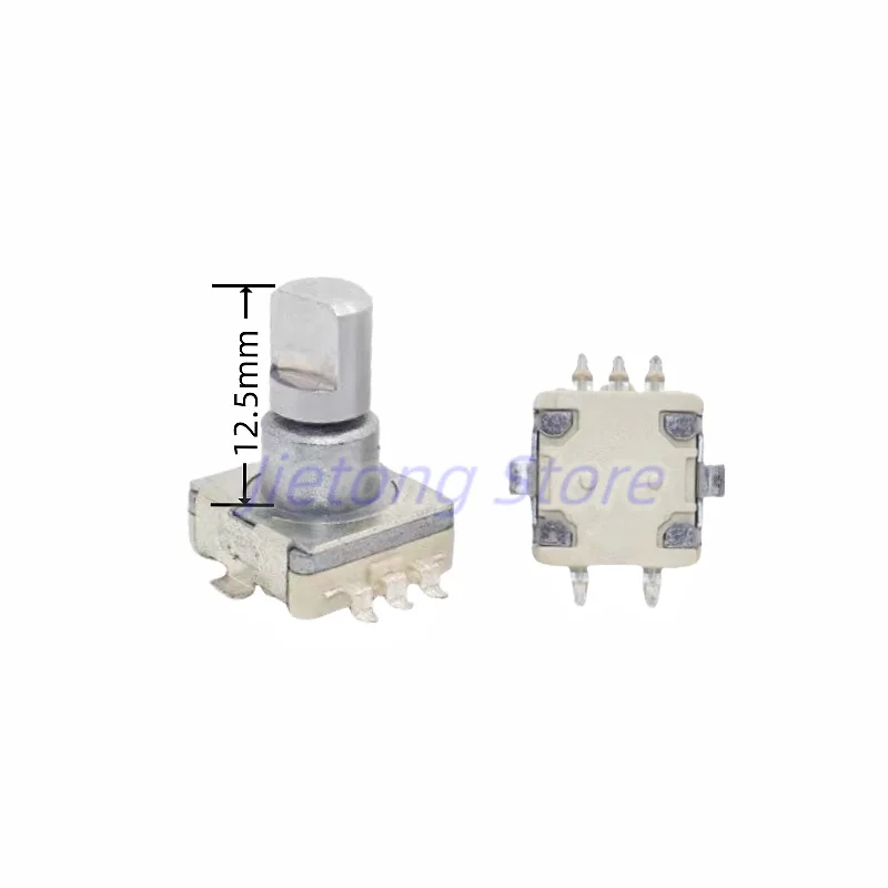 15Pcs Rotary Encoder Code Switch Push Button, 30 Position, 360 Degree Infinite Rotation, Half Plum Shaft, SMD Type, 5Pins, EC11