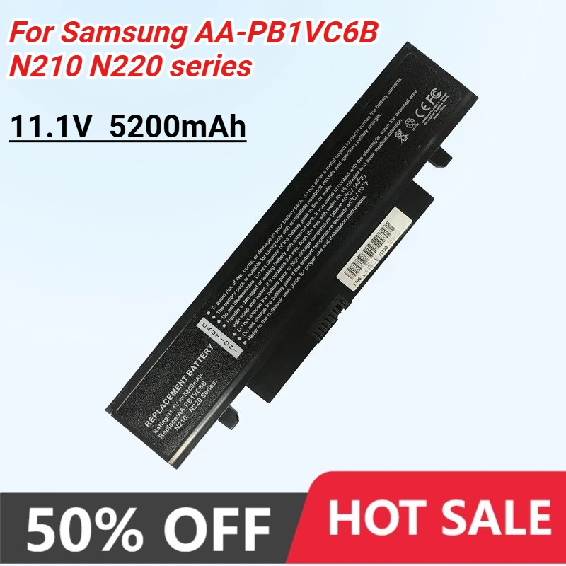

Новый 6-элементный аккумулятор для ноутбука Samsung AA-PB1VC6B X420 NB30 N210 N220 X418 11,1 В/5200 мАч, аккумулятор большой емкости для ноутбука