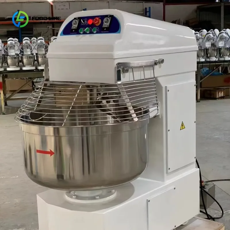 New Industrial Electric Spiral Dough Mixer 25 50 75 100kg for Bakery Pizza Cake Bread Commercial Custom