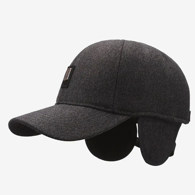 

2024 New Winter Men's Cap Coldproof Earmuffs Hats Plush Thickened Warm Baseball Caps For Men Golf Cap Cycling Hat Snapback Cap