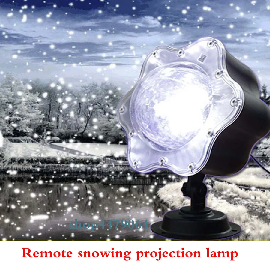 

Led snow projection lamp outdoor decoration Christmas insert snow projection lamp lawn laser stage light