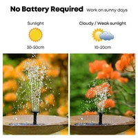 Mini Solar Water Fountain Pool Pond Waterfall Fountain Garden Decoration Outdoor Bird Bath Solar Powered Fountain Floating Water 5
