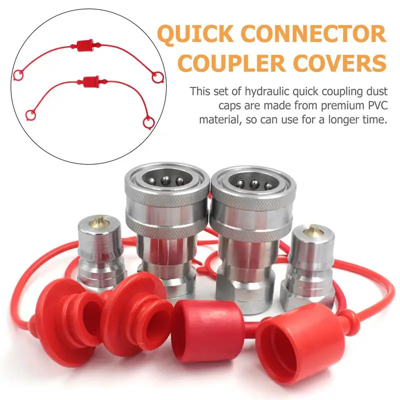 Conjuntos de Tampas de Poeira de Acoplamento Rápido Hidráulico o Acoplador Rápido do Conector Cobre um tipo Conector Rápido Hidráulico 2