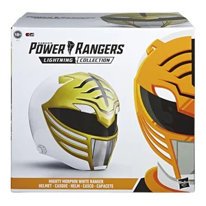 خوذة مجموعة Lightning Collection من Hasbro-Power Rangers ، Mighty Morphin ، خوذة رينجر بيضاء للعرض ، لعب الأدوار ، تأثيري ، حارس أبيض أعلى 10 مبيعات خوذة تأثيري باور رينجر - No10