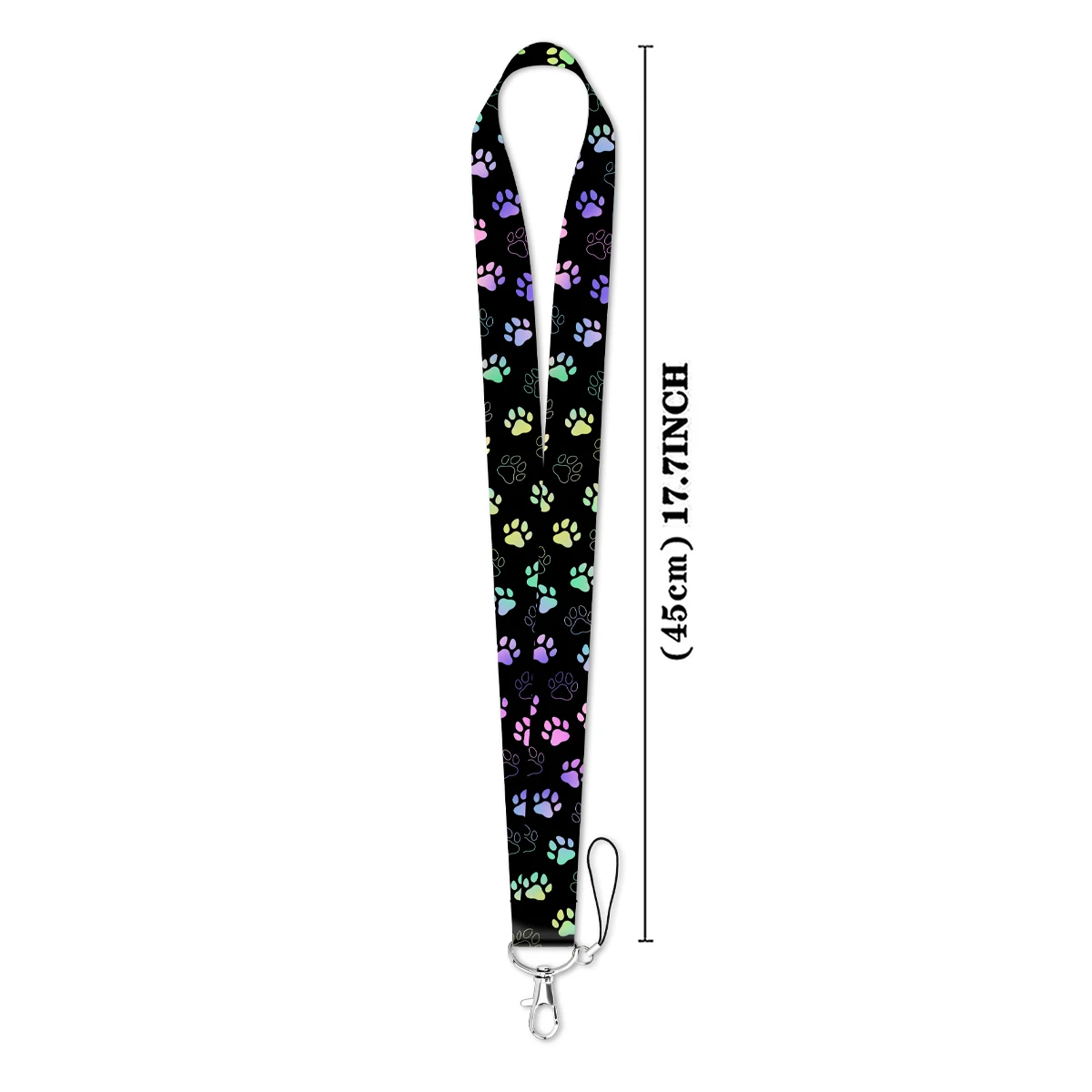 Cute Dog Paw Print Neck Strap Lanyard for Keys Keychain Badge Holder ID Credit Card Pass Mobile Phone Charm Accessories