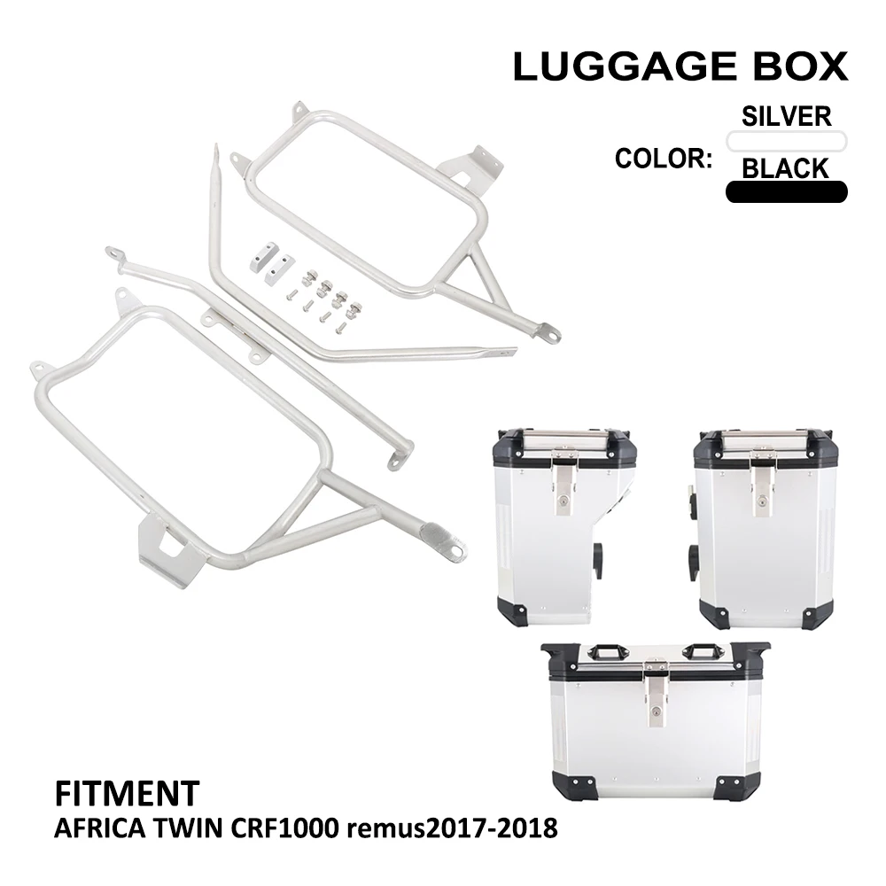 2026 JFG Motorcycle Luggage Tail Boxes Side Case Aluminum Alloy for Honda Crf1000 2018-2016