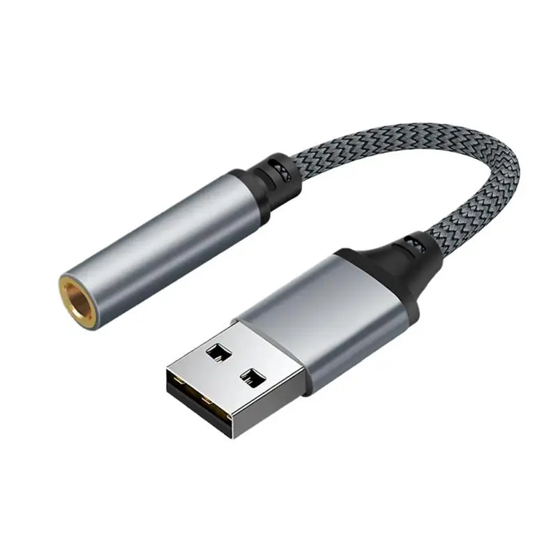 

Аудиокабель с USB-3.5, гнездовой интерфейс, адаптер для подключения ноутбука, настольного компьютера, кабель 2-в-1, микрофон, наушники, аудио 10 см, 50 см