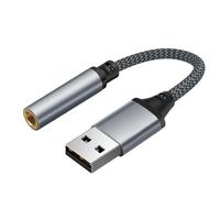 USB To 3.5 Female Interface Audio Cable Laptop Desktop Connection Adapter 2-in-1 Cable Microphone Earphone Audio 10cm 50cm