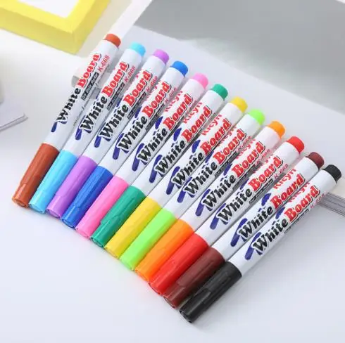 Floating creative students color pen whiteboard pen interesting fancy drawing pen