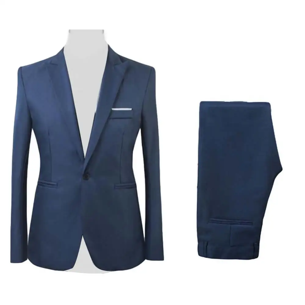 Traje informal de negocios para hombre, conjunto de chaqueta, pantalones, traje de boda, traje delgado de oficina, traje Formal de negocios, Blazer,