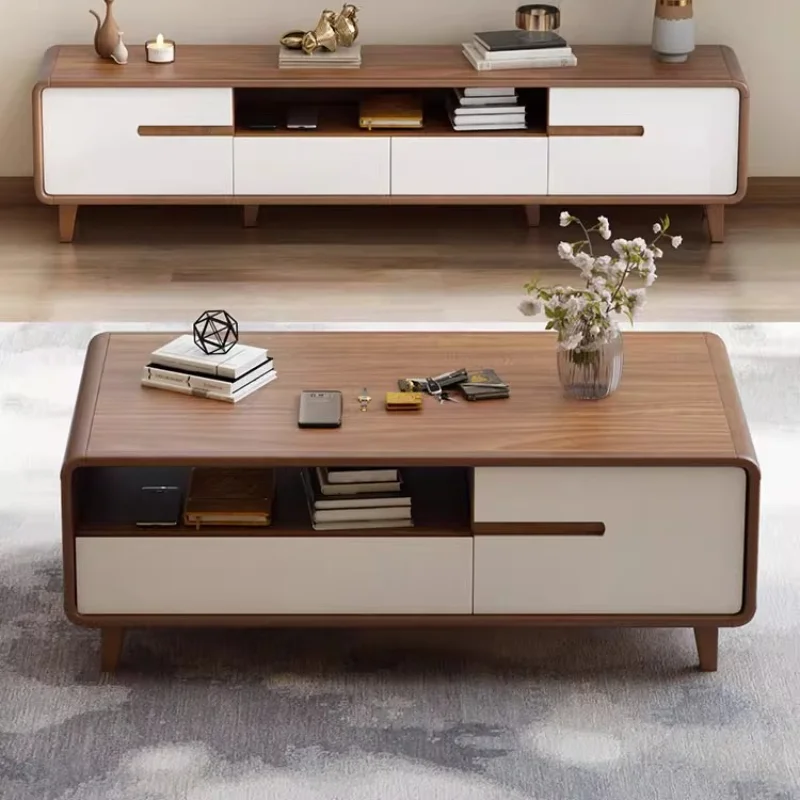 Tv Living Room Coffee Table Designer Rectangular Modern Side Coffee Table Lateral Floor Minimalist Tavolino Furniture For Home
