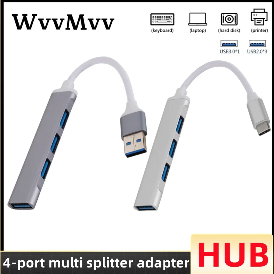 USB HUB Type C 3 0 USB-C Hub Splitter 4 Port USB3.0/2.0 USB-C نقل البيانات عالي السرعة OTG لملحقات الكمبيوتر ماك بوك