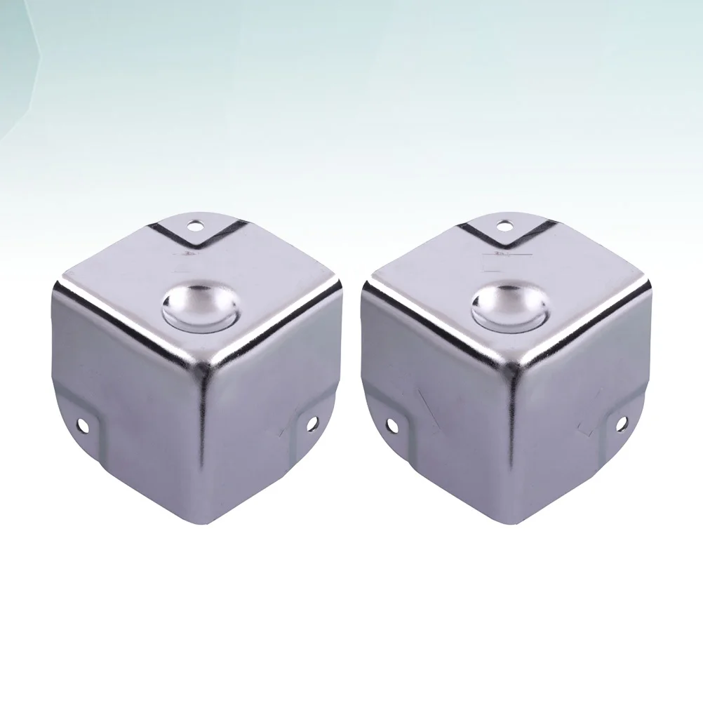 

2Pcs Stainless Steel Aluminum Case Corner Protector Protective Cover for Desk Corners Furniture Storage Boxes Ottomans Couches