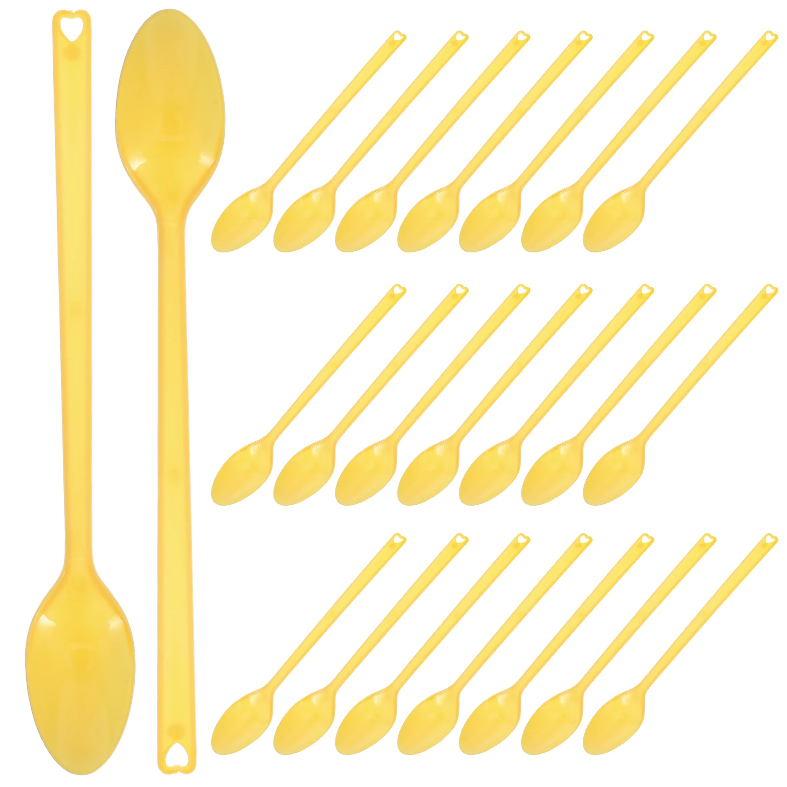

100Pcs Long Handle Spoon Plastic Stirring Spoons For Coffee Tea Iced Beverages Cocktails Mixing Tools Home Commercial Use