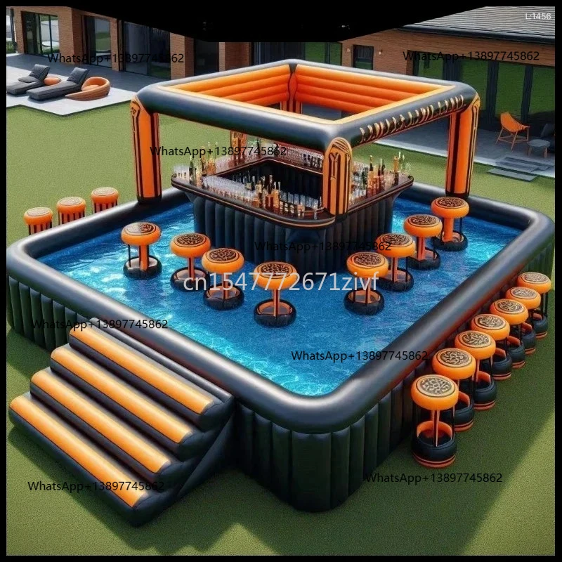 

Надувной бар для сиденья Peiqi для бассейна, надувной плавающий бассейн на заднем дворе, новый дизайн, надувной бассейн