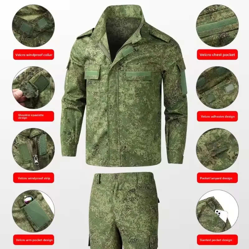 Russian Camouflage Tactical Suit Combat Uniform Men Field Training Clothes Outdoor Hunting Ghillie Suit Jacket Pants GL view 5