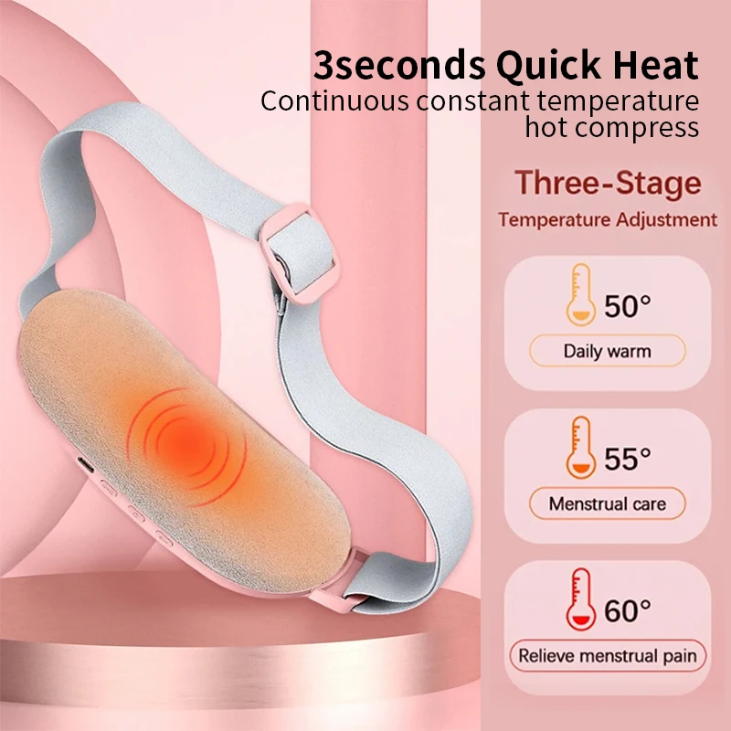 Menstrual Warm Palace Waist Belt Multifunctional Menstrual Period Cramp Massager Pad Uterine Warmer Heating Massage Device