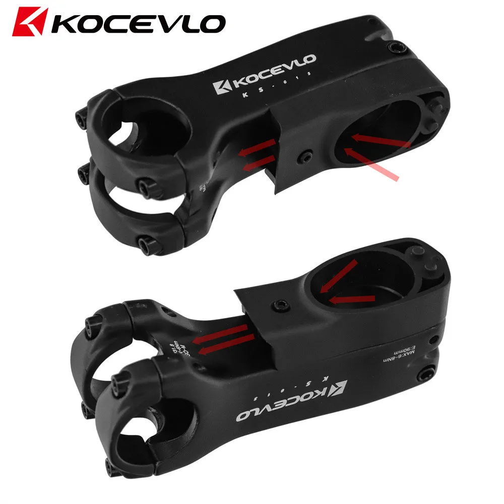 11pcs in 1 KOCEVLO Aluminum Bicycle Stem 31.8-28.6mm Road MTB Bike Handlebar Stem With Top Cap