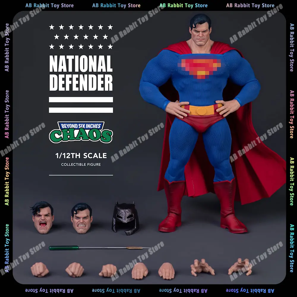 

Presale Original 1/12 Chaos National Defender Action Figure Collection Ml National Defender Anime Figur Super Man Statue Kid Toy