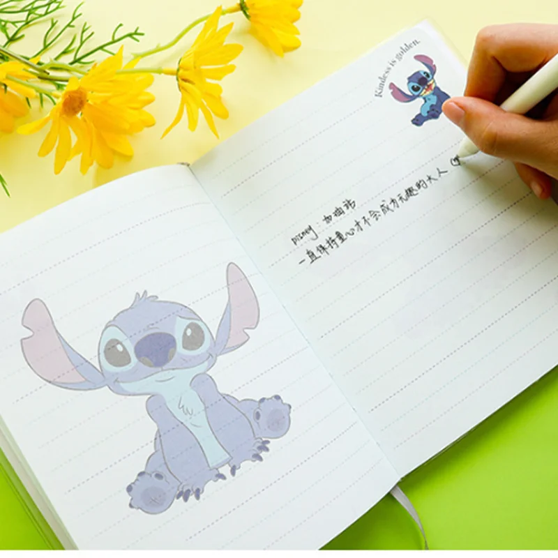 Anime Disney Stitch Cartoon Notebook Cute Strawberry Bear Student Notebook DIY Colorful Handbook Diary Gift