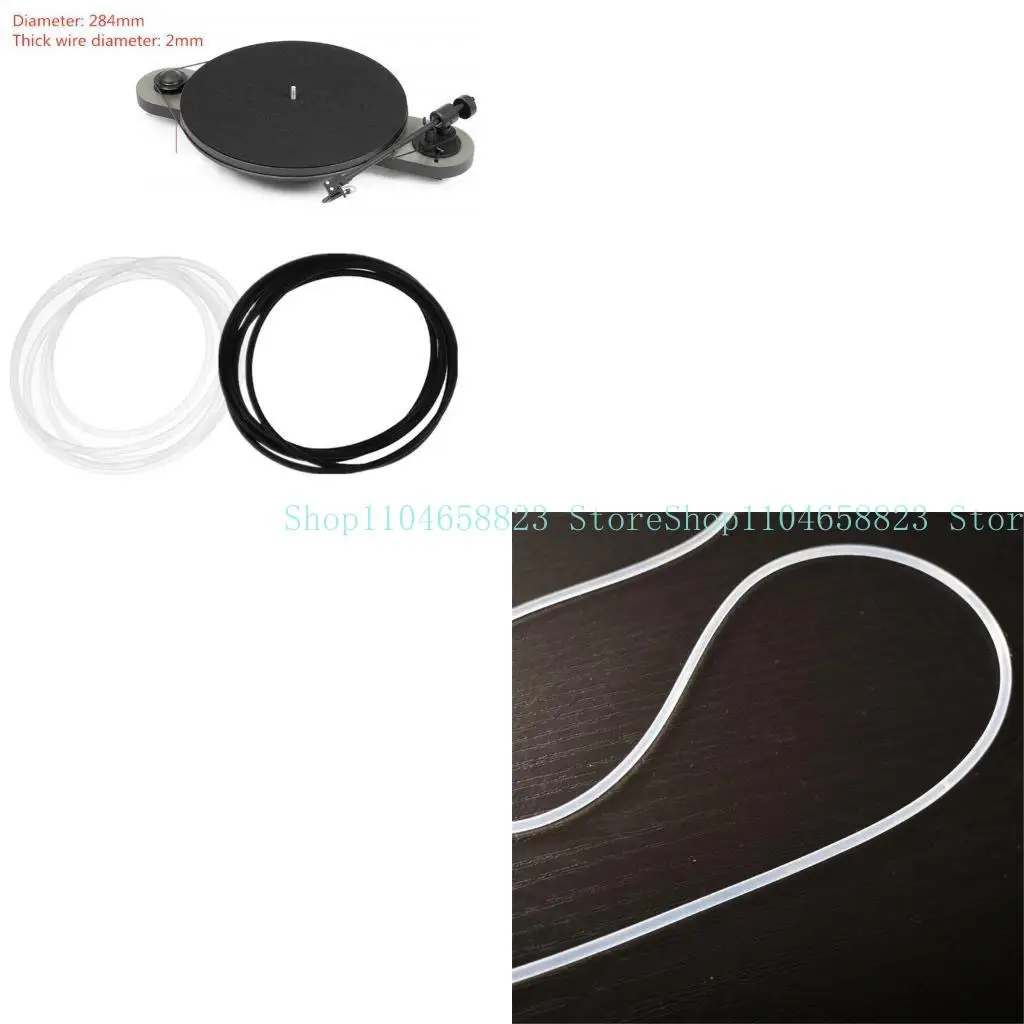 28.4cm Round Section Drive Flat Belts Rubber DVD Cassette Tape Recorder Turntable Strap Belt Cassette Tape Accessories
