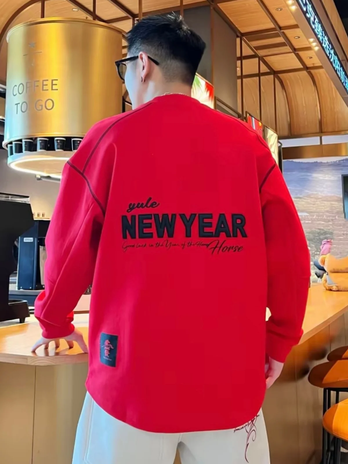 

Spring Autumn Year New Embroidered Letter Fce round Ne Sweatirt Men's Faion Versatile Skin-friendly Warm Casua...