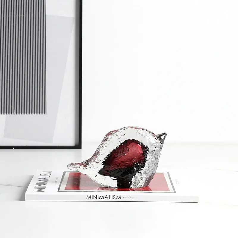 Creative modern simple abstract bird bear glazed small ornament,  wine cabinet high-end home accessories