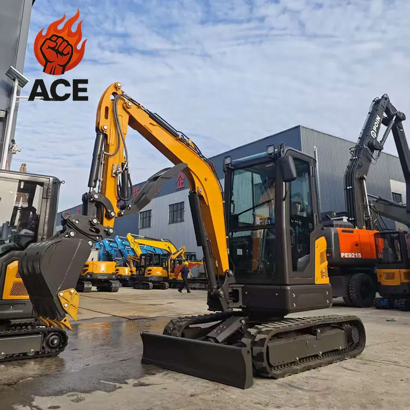 

EPA kubota 3.5 ton mini digger excavator free shipping mini bagger excavator customized 4 ton mini excavator with cabin and AC