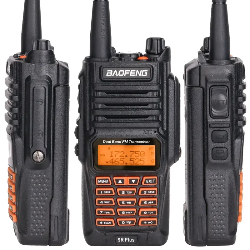 BaoFeng UV-9R plus Walkie Talkie Dual Band IP68 Waterproof 10W High Power UV9R Plus UV-9R+ Two Way Radio Transceiver 1 or 2 Set