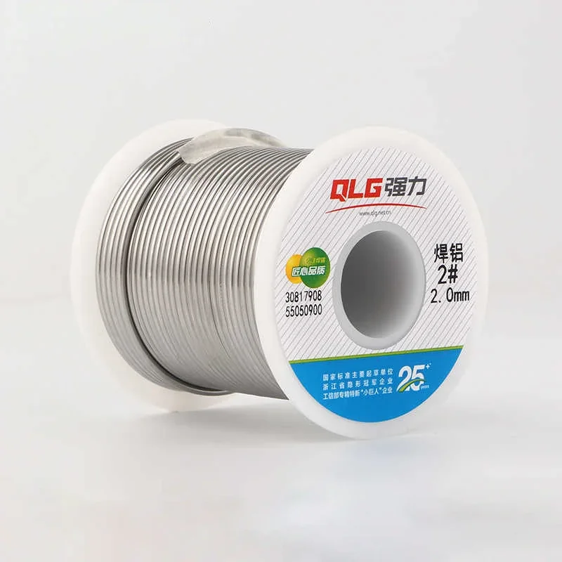 QLG 900g/coil 1.2mm/2.0mm 45% Tin 55% Lead For Aluminum Enameled Wire Lithium Battery Aluminum Foil Copper Aluminum Solder Wire