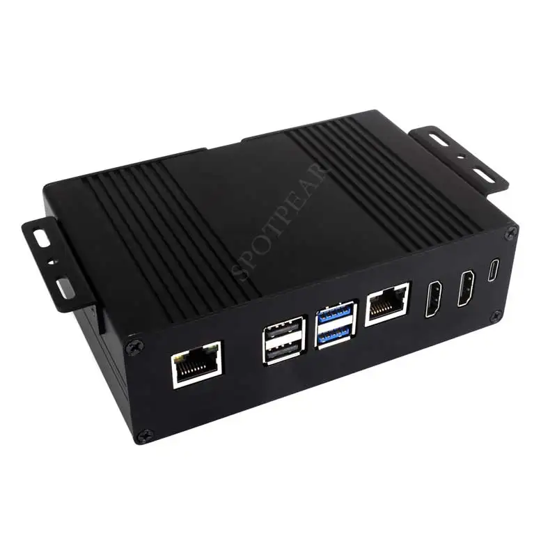 라즈베리 파이 5 박스 케이스, Ki-A PCIe to RJ45 기가비트 이더넷, Pi USB 측면 모든 포트