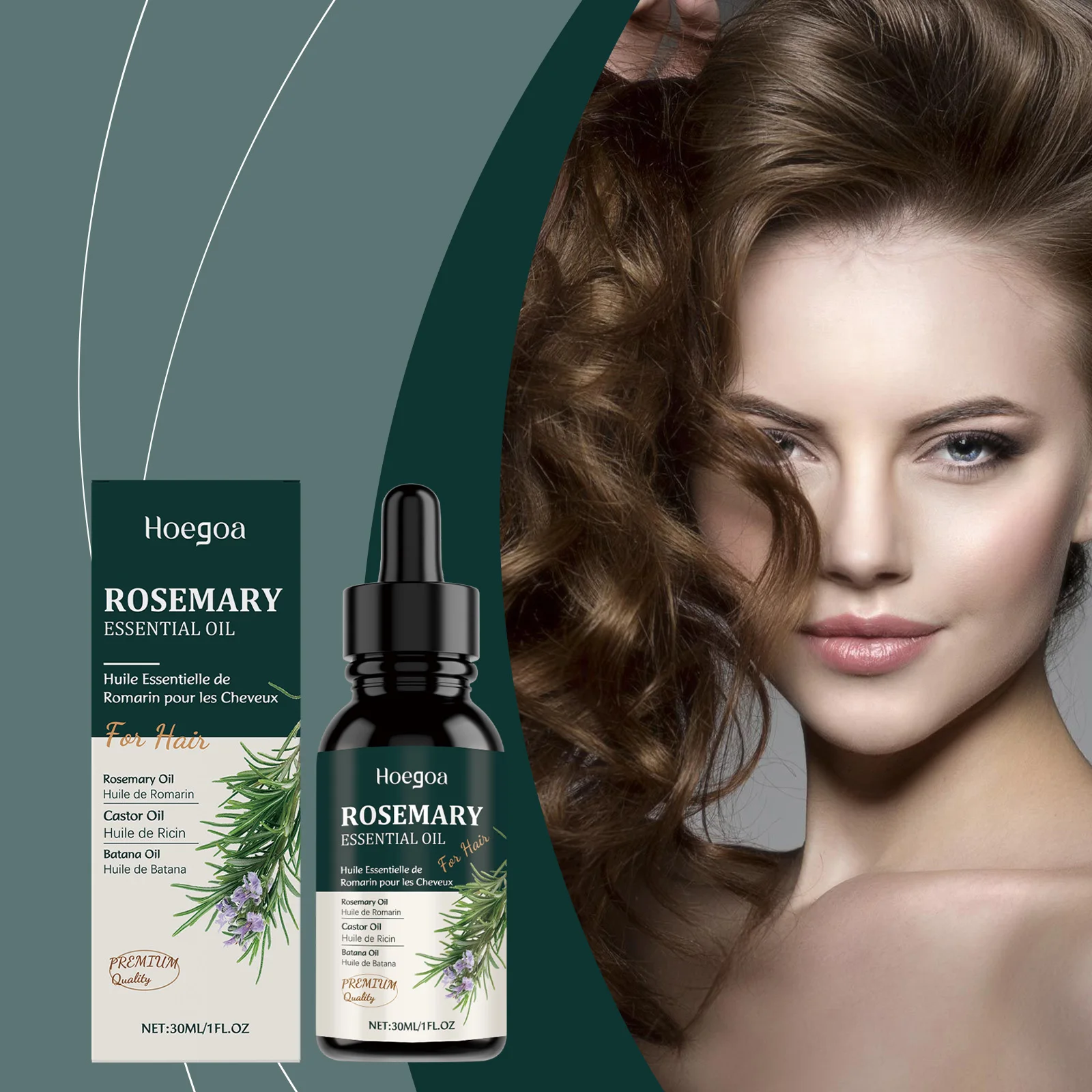 

Rosemary Hair Essential Oil, Gentle Nourishment for Smooth Light Shiny Hair, Improves Dryness From Colored or Permed Hair