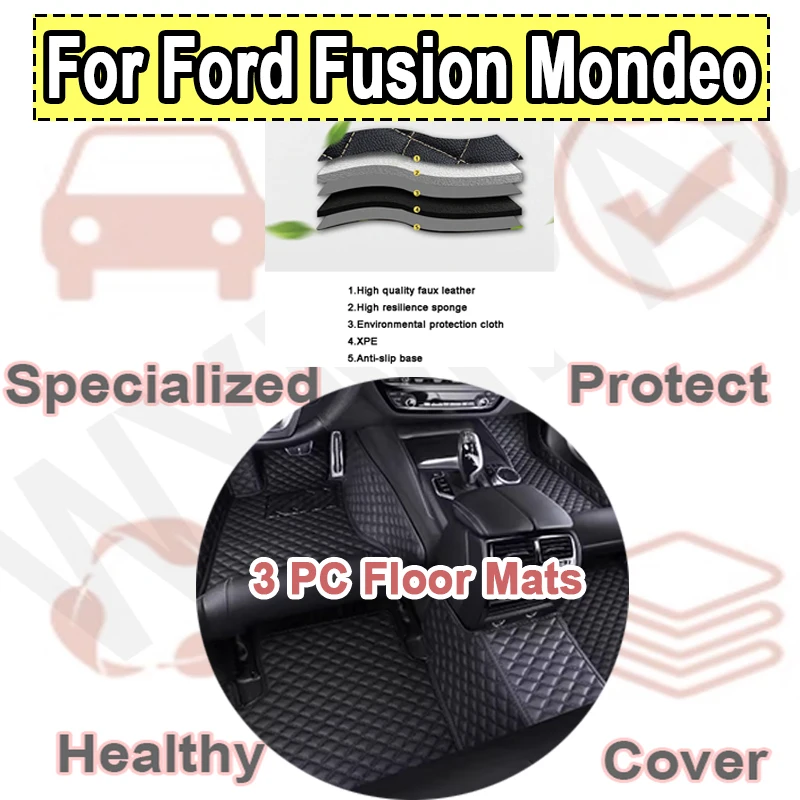 

Luxury Custom Automotive Car Floor Mats For Ford Fusion Mondeo 2017 2018 2019 2020 Auto Luxury Leather Men Women Car Mats Full