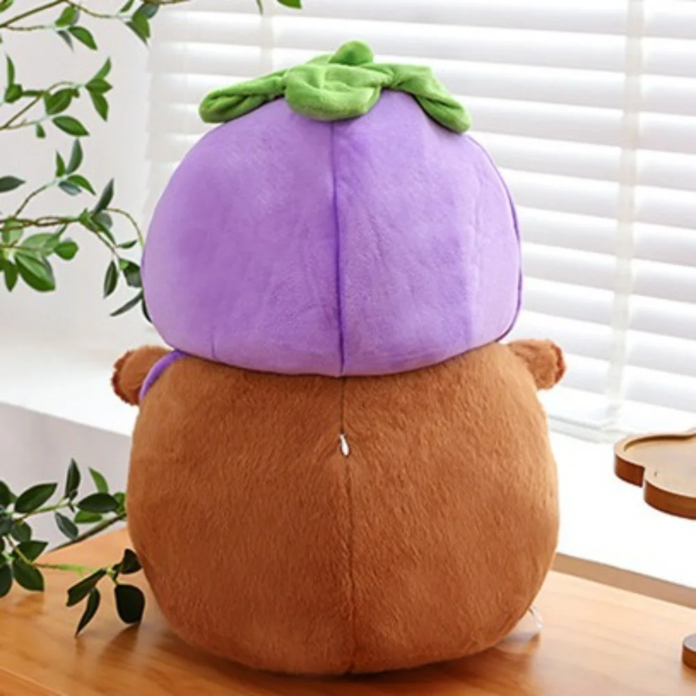 Dress Up Capybara Plush Cartoon Fluffy Capybara Plush Toy Soft Simulation Capibara Fluffty Doll Christmas Toy