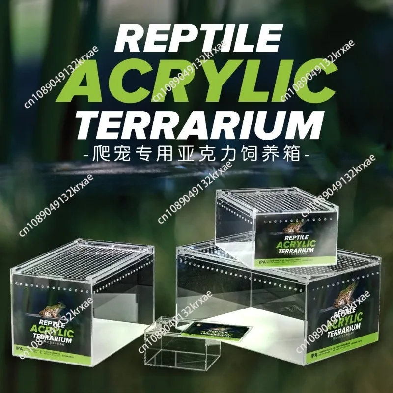 Reptile PC Terrarium Transparent Spider Tank Starter Kit for Leopard Gecko Enclosure