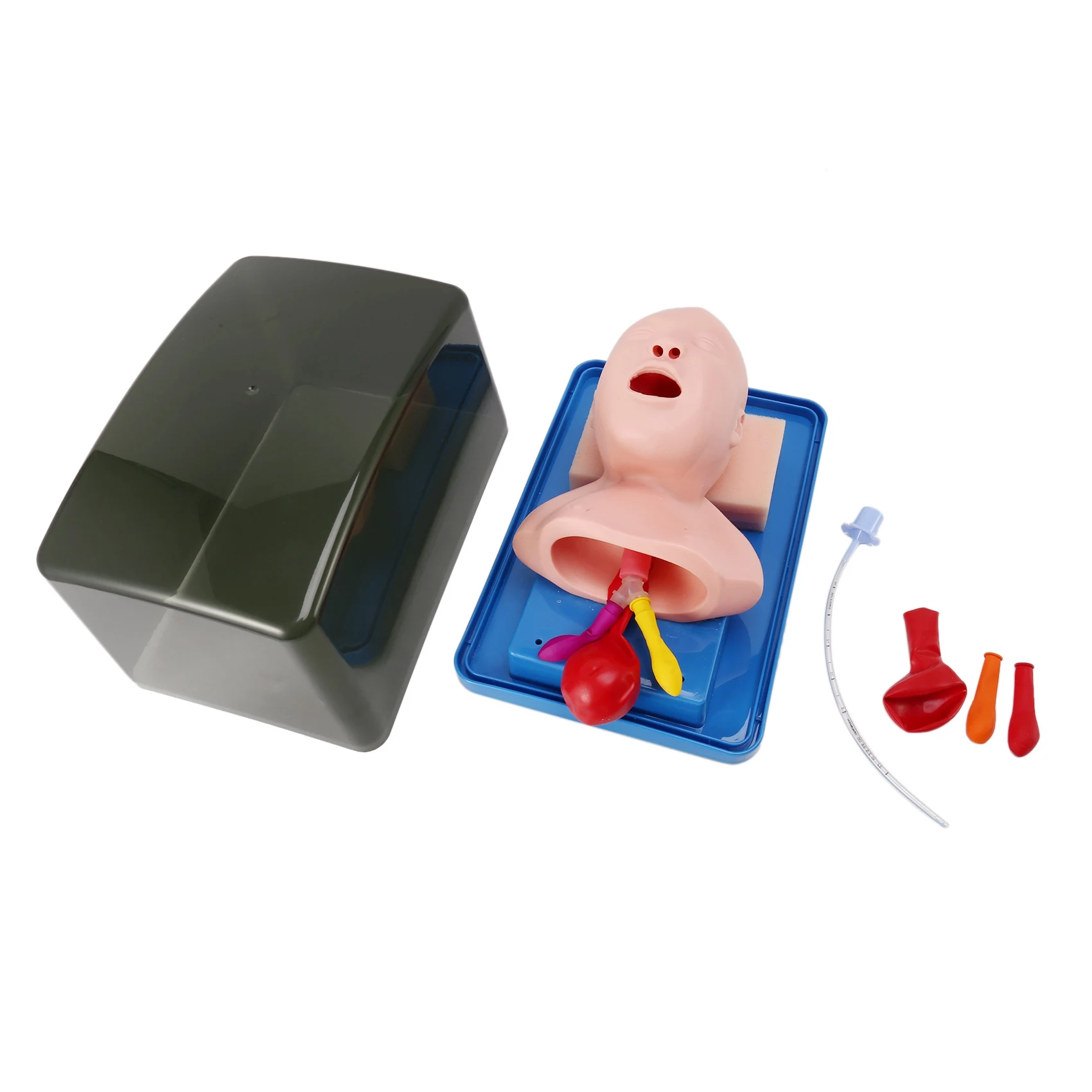 Neonatal Tracheal Intubation Model Analog Double Lung and Stomach Expansion Child Tracheal Intubation Training Model