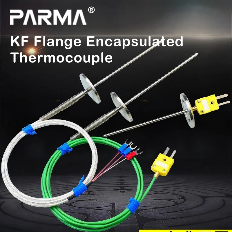 KF25 vacuum flange K-type armored thermocouple Inc600 high-temperature temperature sensor 191 probe - flexible probe