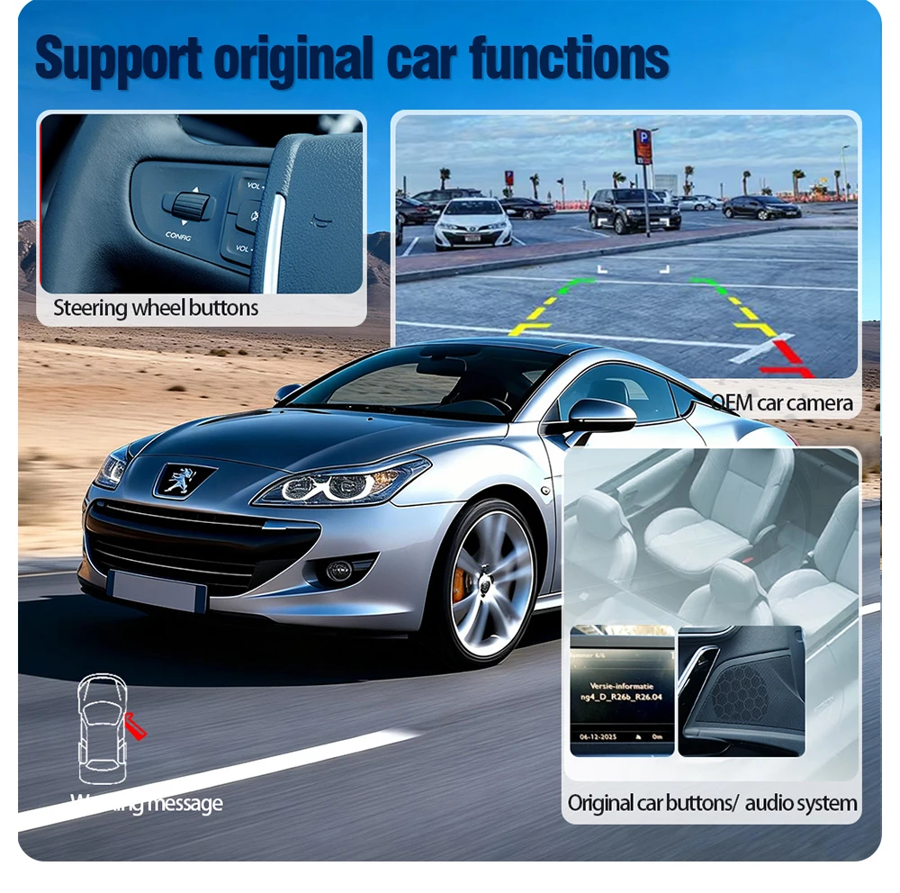 AUTOTOP Kabelloses CarPlay Android Auto Interface Nachrüst-Kits für Peugeot Citroen DS RNEG NG4 RNEG2 207 308 407 3008 5008 C3 RCZ – Detail 10