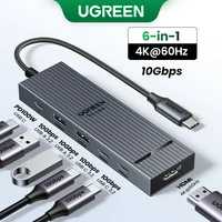 UGREEN USB C HUB 10Gbps 4K60Hz HDMI USB3.2 PD100W USB divisor para ordenador portátil Macbook Pro Air iPad teléfono Android estación de acoplamiento