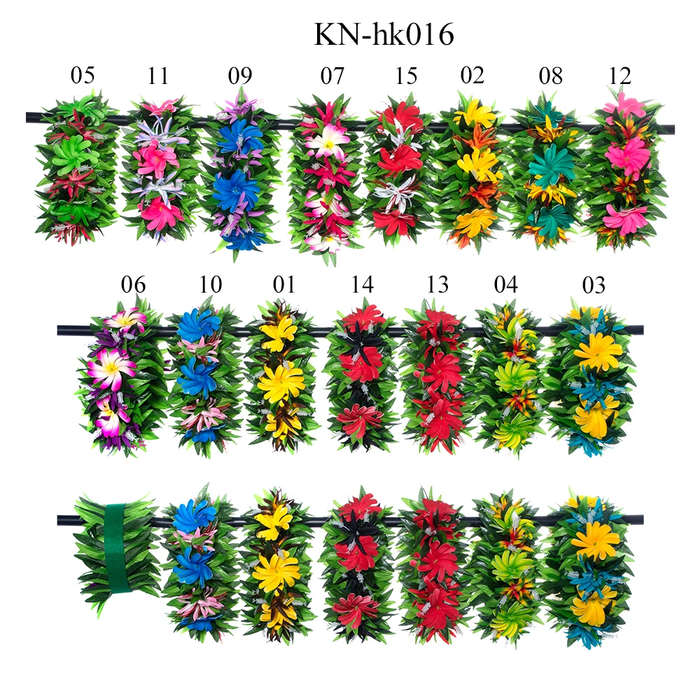 Großhandel 50 stücke billig hawaiian ische Blume Krone haku Stil Abschluss Lei tropische bunte Tiara Braut Blumenkranz versand kostenfrei