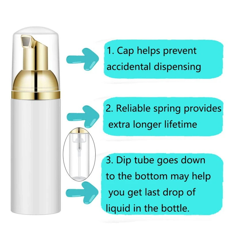 50 мл пустые бутылки, дорожные бутылки для мыла, пластиковые бутылки с дозатором пены, насосы для пенного мыла, дозаторы для чистки, путешествий, 12 шт.