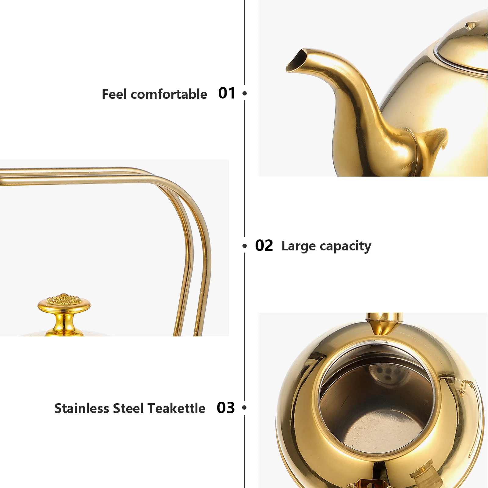 

1pc Stainless Steel Tea Kettle 1.5L Glossy Boiling Kettle For Gas Stove Coffee Teapot Home Kitchen Tea Pot Stove Top