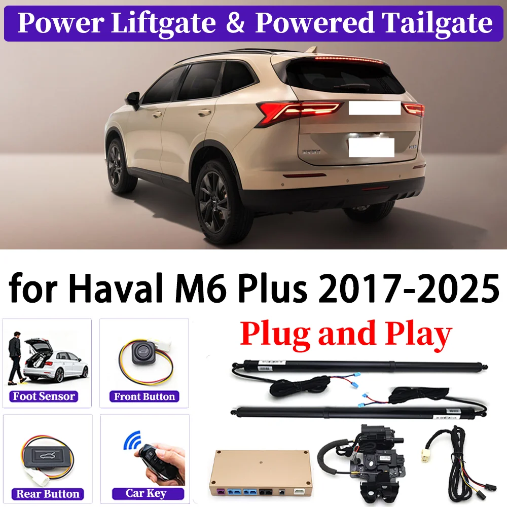 

ZJCGO for Haval M6 Plus 2017-2025 OEM Upgrade Car Automatic Power Liftgate Kit Smart Auto Electric Tailgate System Strut Opener
