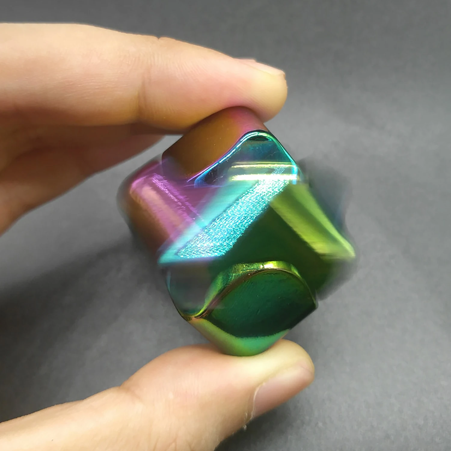 Colorful Fingertip Gyroscope Metal Aluminum Alloy Square Colorful Fingertip Leisure and Bored Decompression Toy