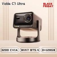 Hisense Vidda C3 Ultra 3200CVIA  Lumens  8+128GB memory Mini Projector Three-color Laser 2000:1 UHD Home intelligent Projector