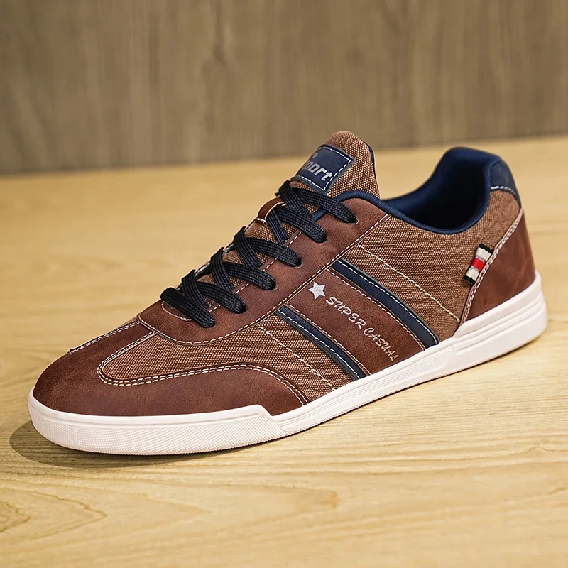 

ELUVA Men Canvas Shoes High Quality Breathable Flats Lace Up Big Size 48 Comfort Soft Sole Non Slip Casual Skateboard Shoes Men