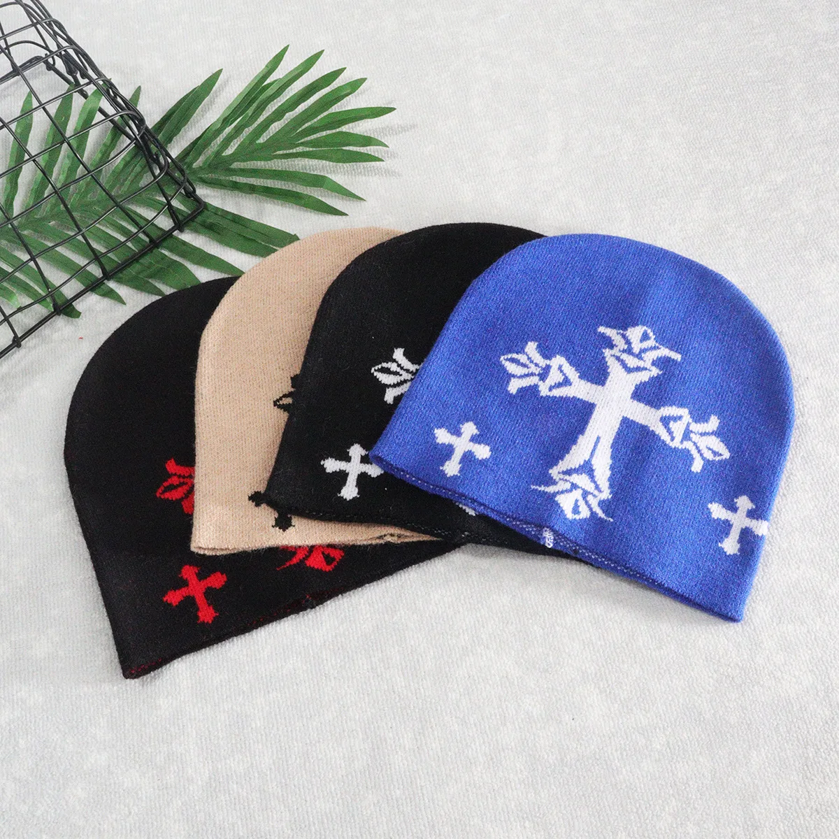 New Orthodox Cross Bonnet Hats Cool Knit Hat For Women Men Winter Warm Christian Jesus Religion Religious Skullies Beanies Caps