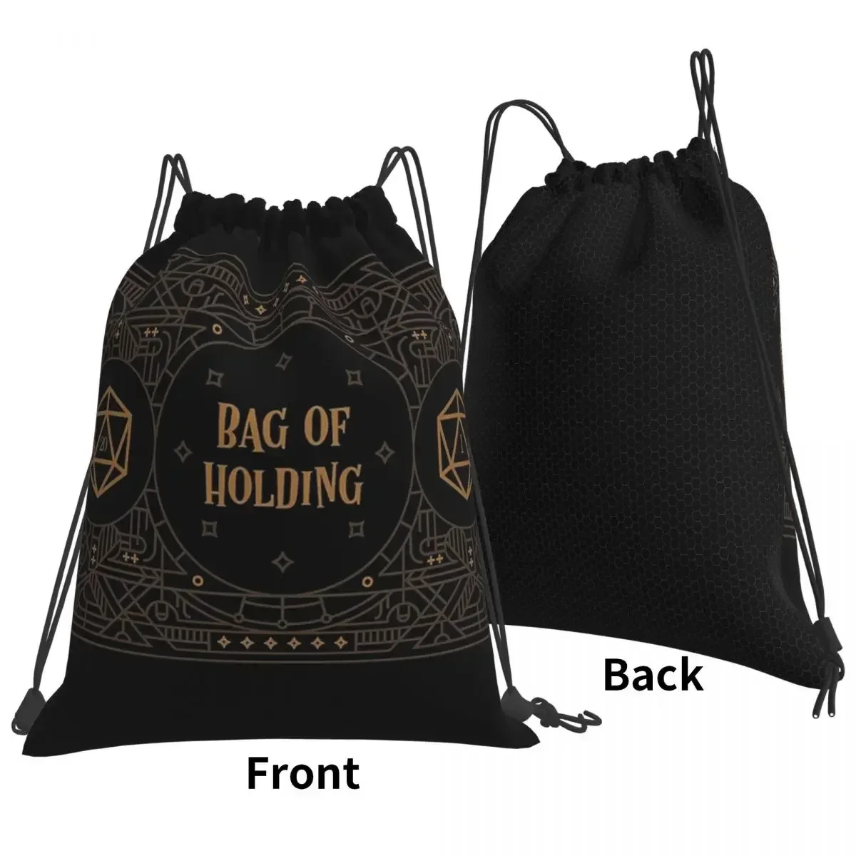 Bag Of Holding Tabletop RPG Gaming Backpacks Casual Drawstring Bag Drawstring Bundle Pocket Sports Bag BookBag For Travel School